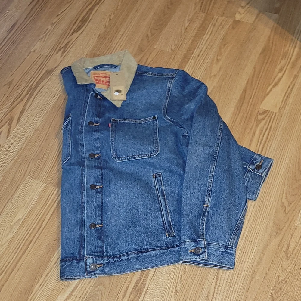 New Corduroy collared Levi's blue denim jacket sizes  XXL and XXXL - Picture 7 of 8